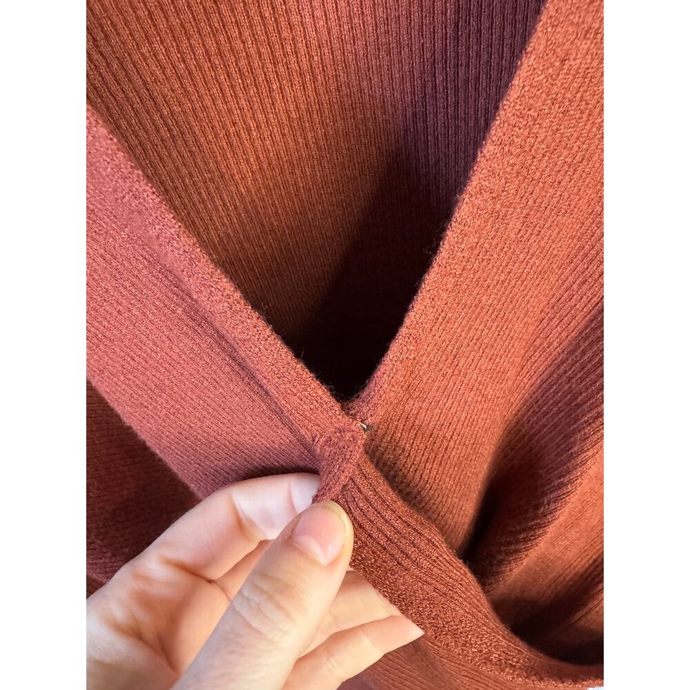 ASTR THE LABEL Suki Puff Shoulder Sweater Rust Orange Size Med Surplice Revolve - Picture 7 of 7